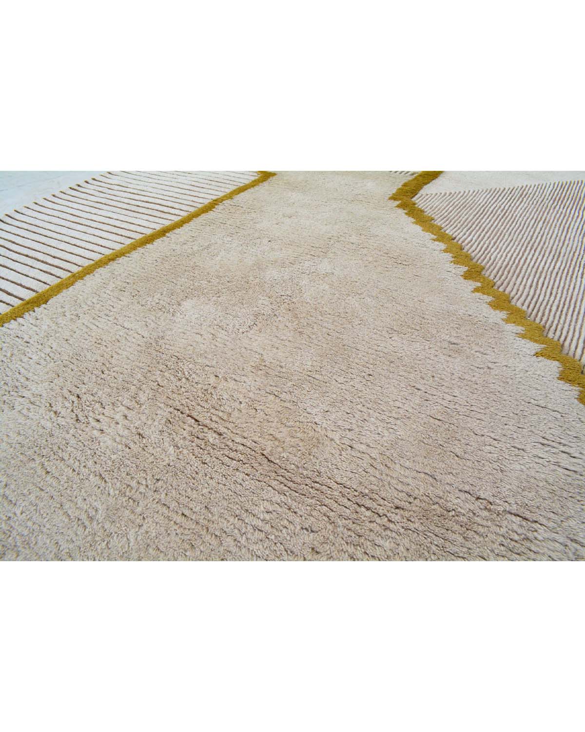 Beige and Brown Unshaped Rug