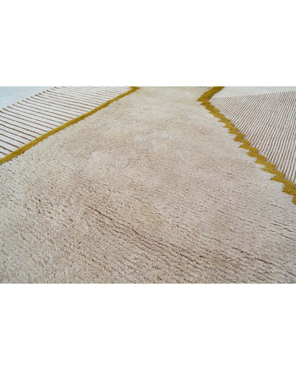 Beige and Brown Unshaped Rug