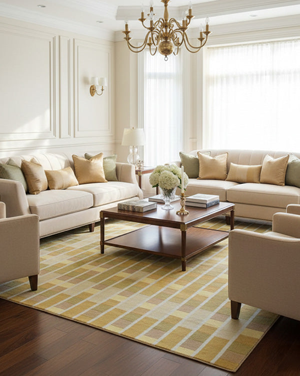 Ochre Grid Rug