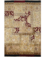 Red & Ivory Patchwork Rug