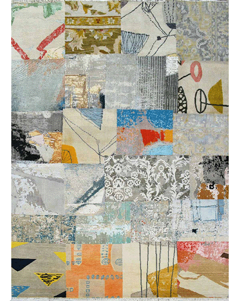 Multi Colored Patchwork Rug
