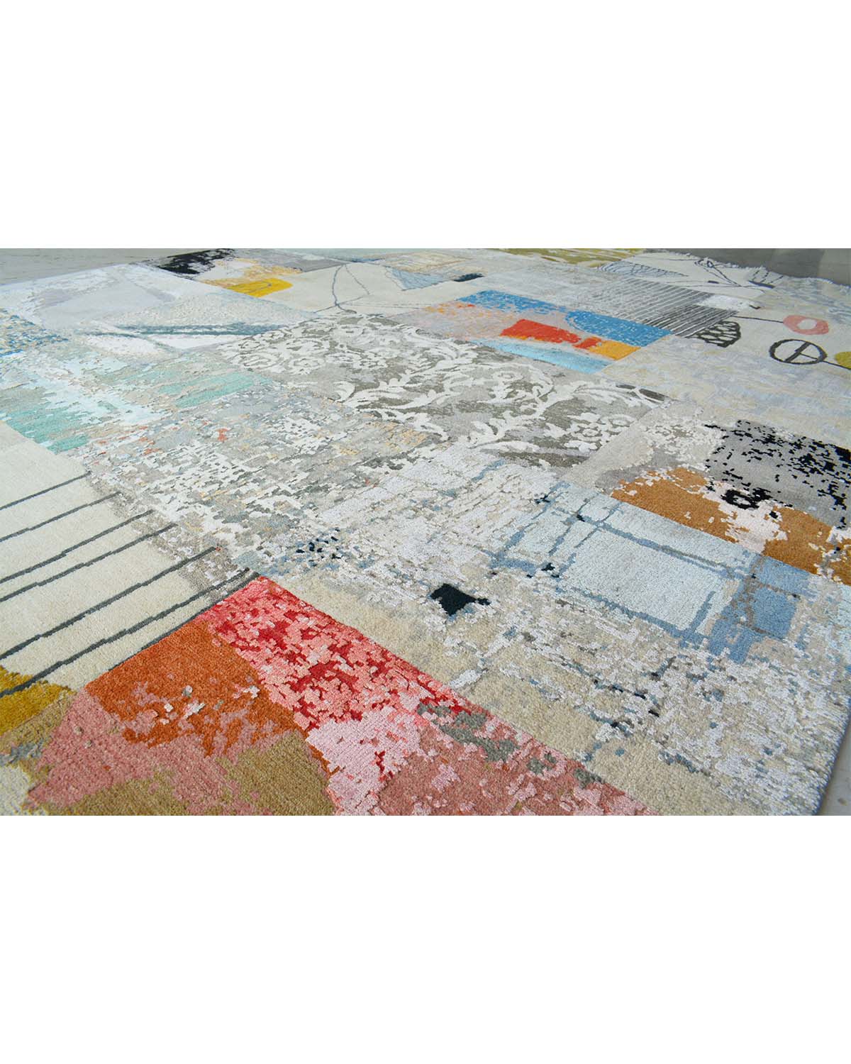 Multi Colored Patchwork Rug