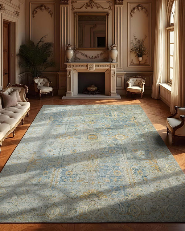 Floral Lattice Rug: Nature's Bloom in Cocoon Fine Rugs Collection