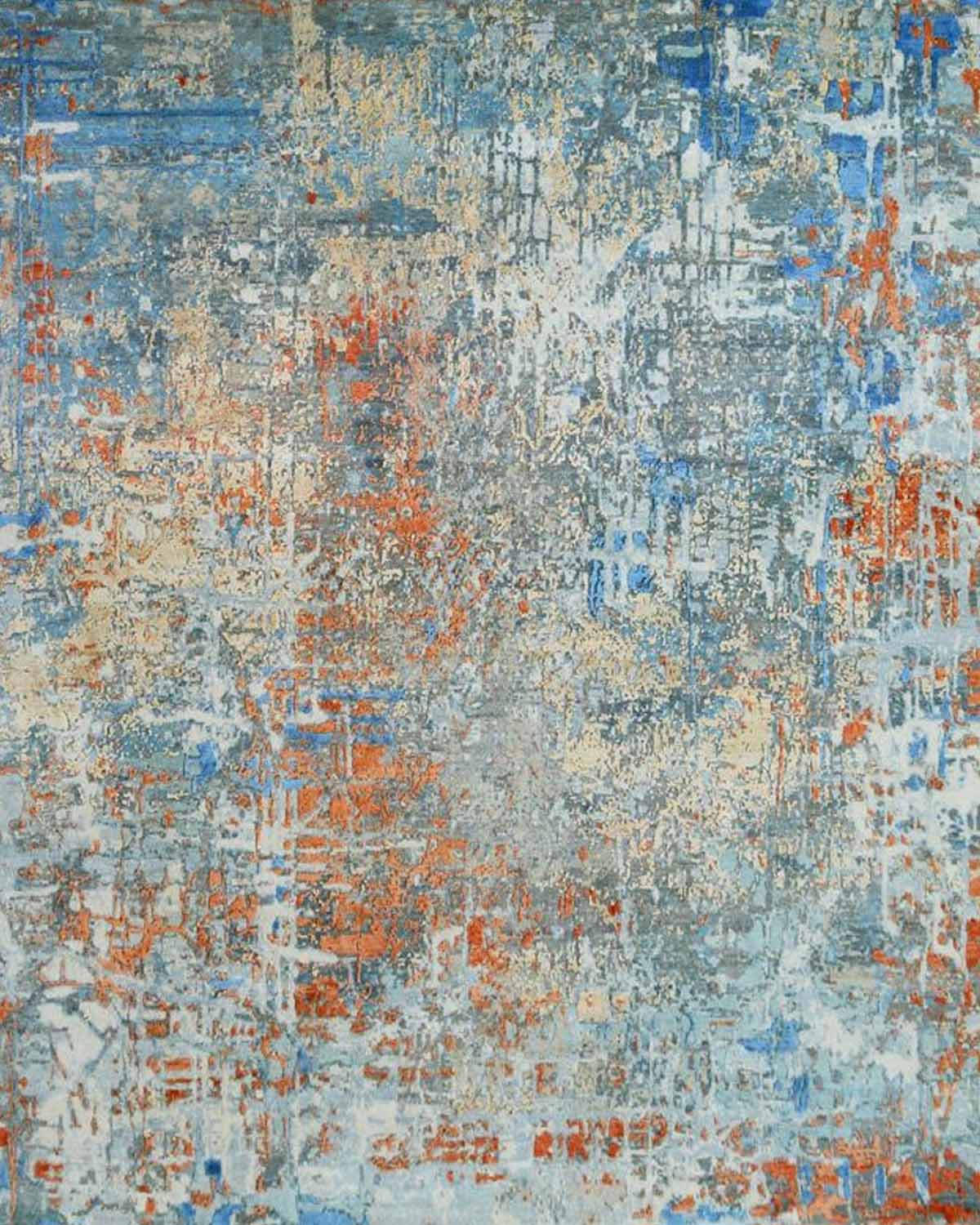 AUTUMN BLOOM - Modern Hand Knotted Wool and Silk Rugs - Cocoon Fine Rugs