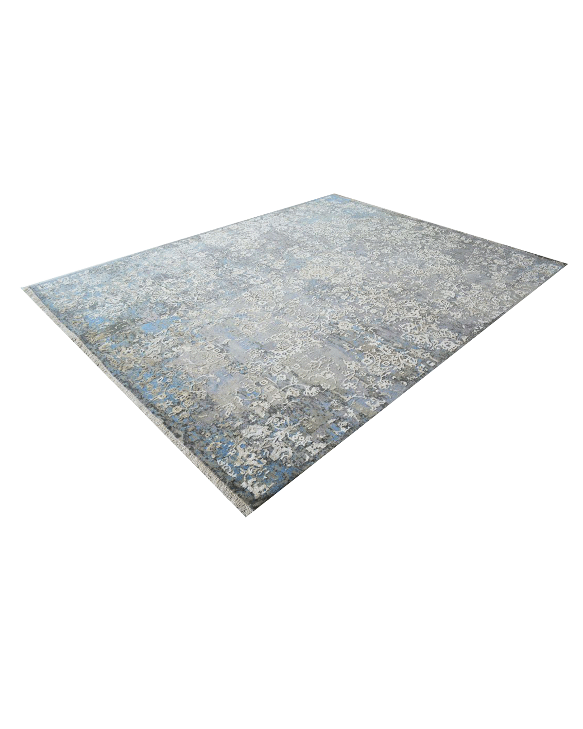 Indigo Oasis- Transitional Hand Knotted Wool and Silk Rugs - Cocoon ...