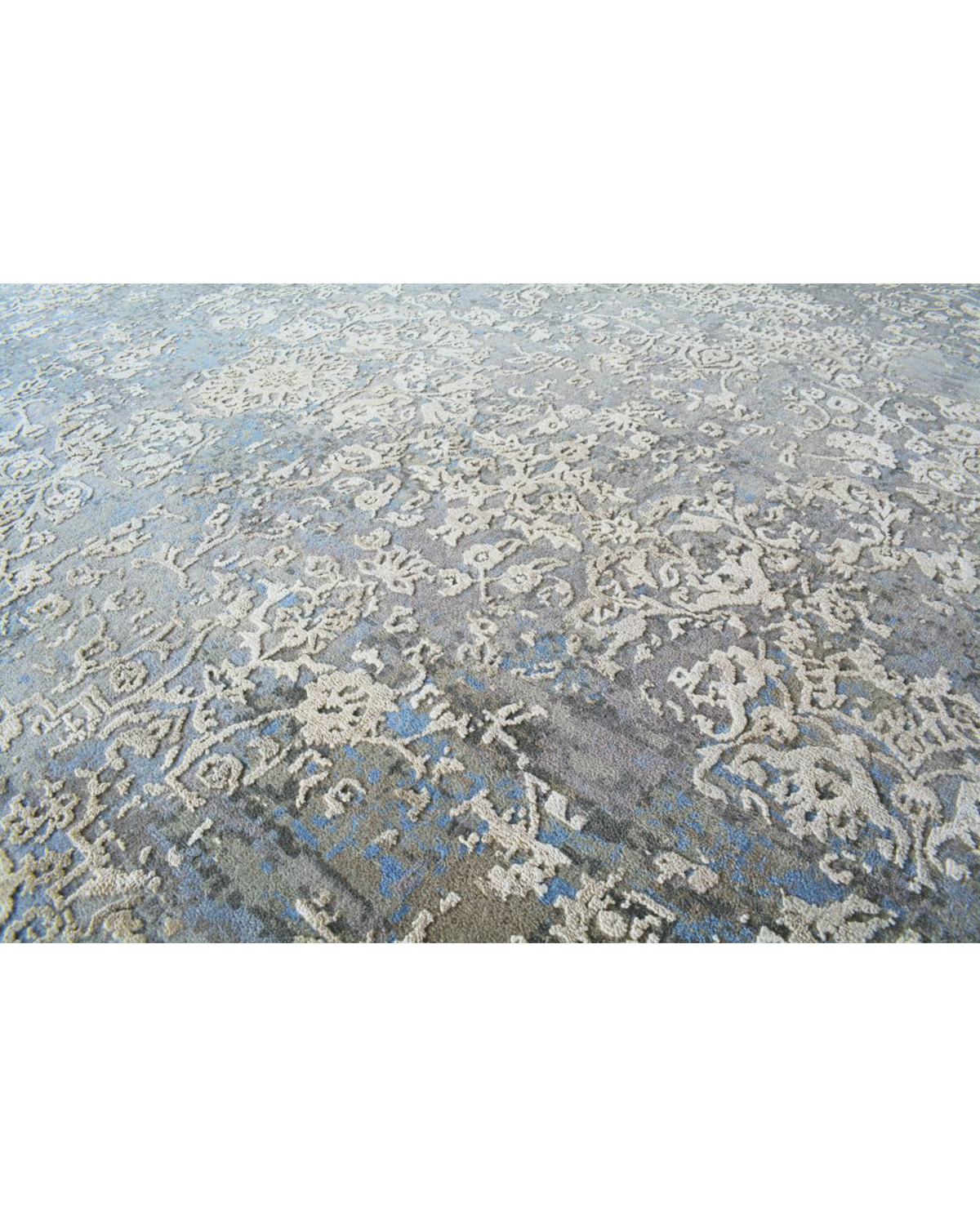 Indigo Oasis- Transitional Hand Knotted Wool and Silk Rugs - Cocoon ...