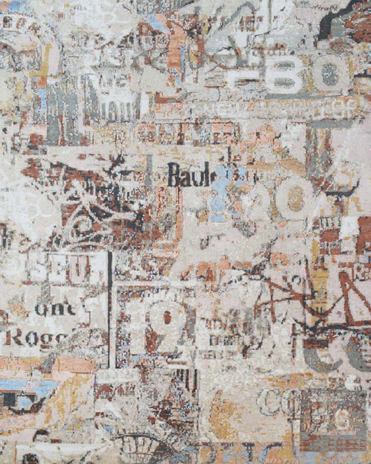 Beige Graffiti Rug