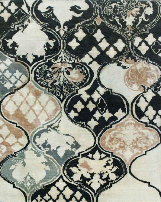 Vintage Broken Damask Rug